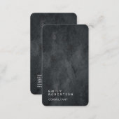 Linen Simple Plain Gray Trendy Modern Minimalist Business Card (Front/Back)