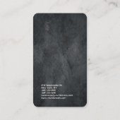 Linen Simple Plain Gray Trendy Modern Minimalist Business Card (Back)