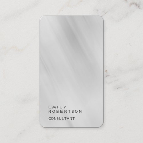 Linen Simple Plain Gray Trendy Modern Minimalist Business Card