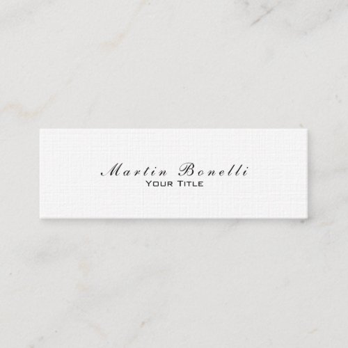 Linen Simple Stylish Trendy White Business Card