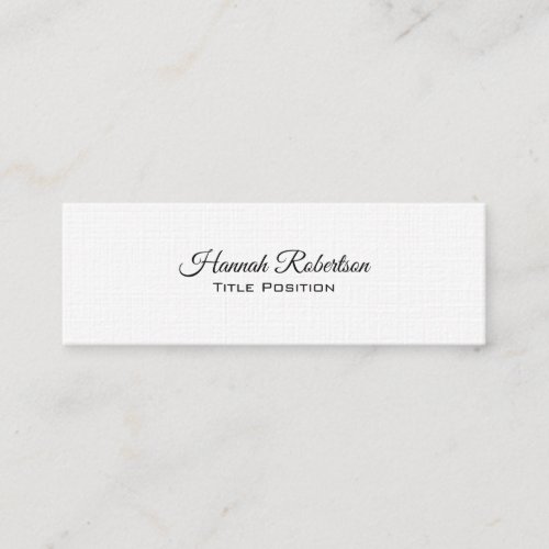 Linen Slim Modern Trendy Charming Business Card
