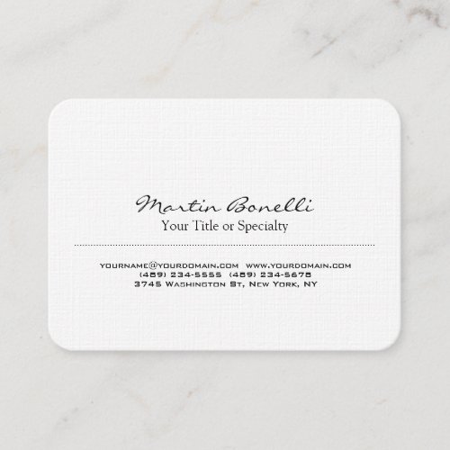 Linen Special Unique Modern Professional Business Card