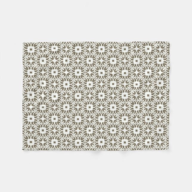 Linen Trellis Fleece Blanket (Front (Horizontal))