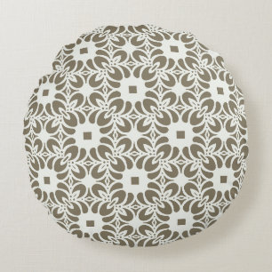 Linen Trellis Round Pillow