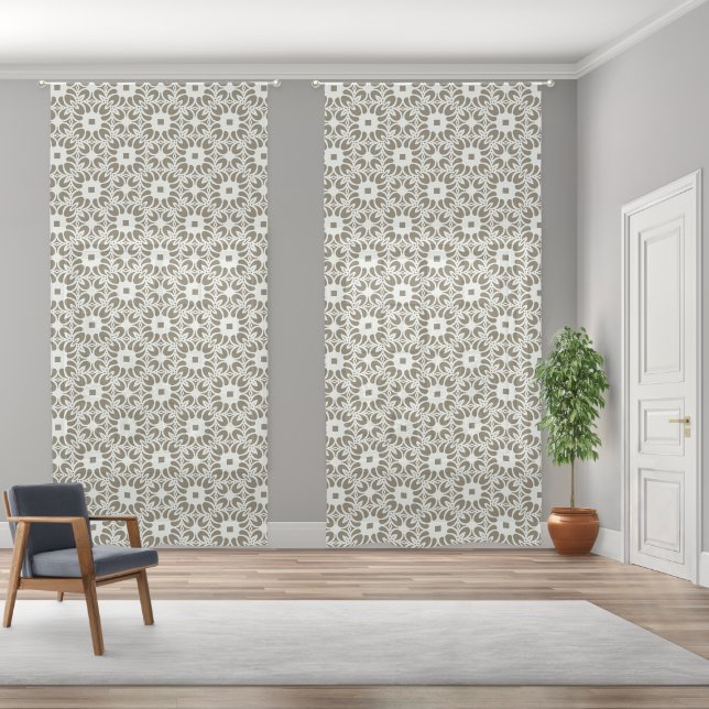 Linen Trellis Sheer Curtains (Wide)