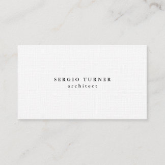 Linen Trendy Minimalist Professional Business Card