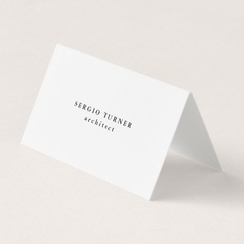 Linen Trendy Minimalist Professional Business Card