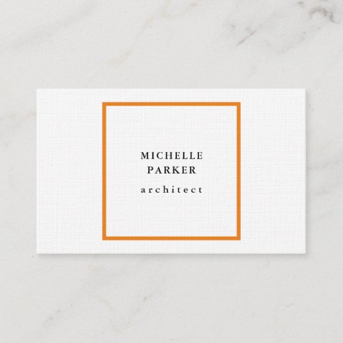 Linen Trendy Minimalist Professional Business Card