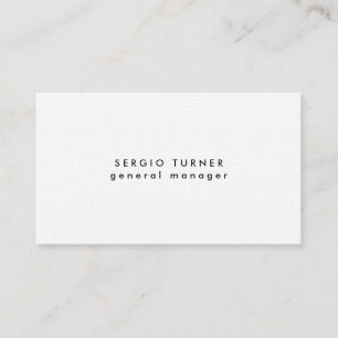 Linen Trendy Minimalist Professional Business Card