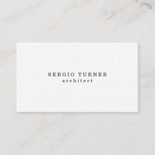 Linen Trendy Minimalist Professional Classical Business Card