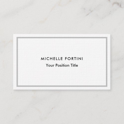 Linen Trendy Minimalist Professional Modern Business Card