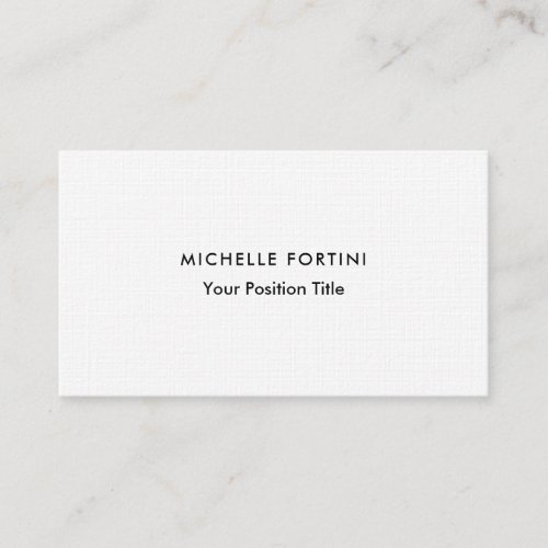 Linen Trendy Minimalist Professional Modern Business Card