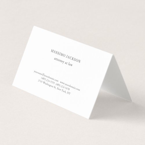 Linen Unique Attorney at Law Simple Business Card