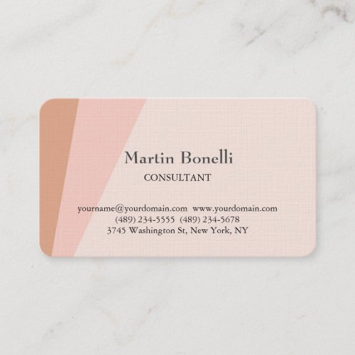 Linen Unique Classical Simple Minimalist Plain Business Card