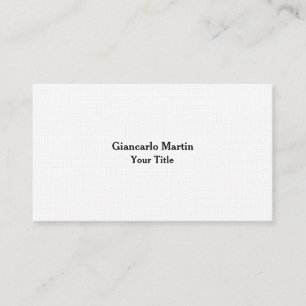 Linen Unique Original Plain Masculine Minimalist Business Card