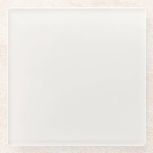 Linen White, Off-White Glass Coaster