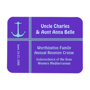 Liner Anchor Purple Cabin Door Marker Magnet