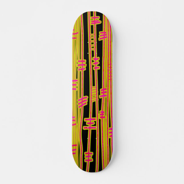 Lines Abstract - 02 Skateboard Deck (Front)