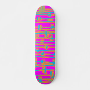Lines Abstract - Retro Skateboard Deck