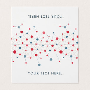 Lines and dots pattern in red and blue business card