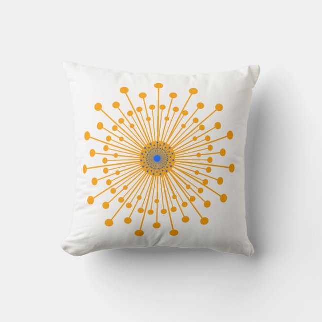 Lines and dots throw pillow (Front)