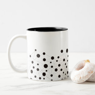 Lines and dots  Two-Tone coffee mug