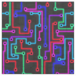 Lines And Nodes - Neon Fabric