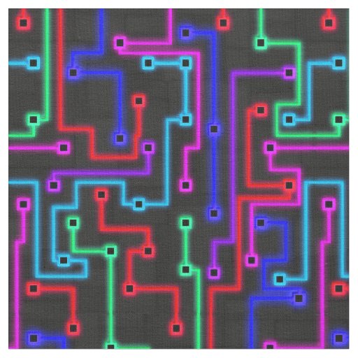 Lines And Nodes - Neon Fabric
