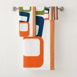 Lines and Rectangles Bath Towel Set