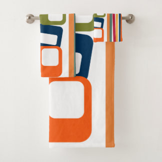 Lines and Rectangles Bath Towel Set