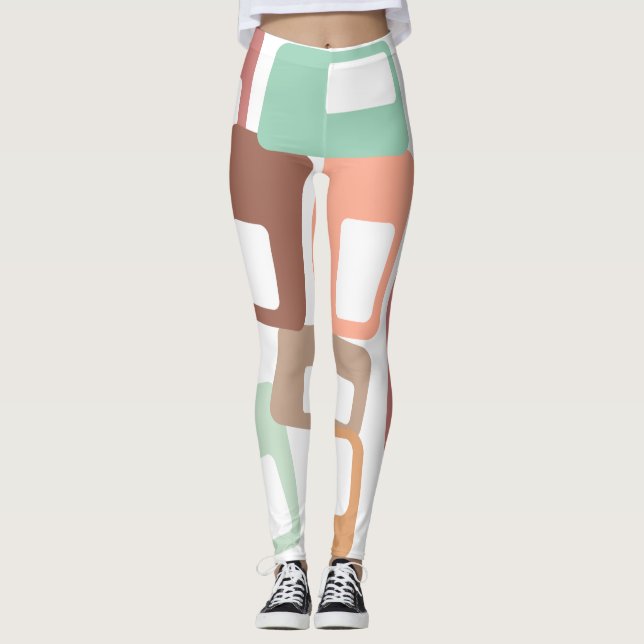 Lines and Rectangles  Leggings (Front)