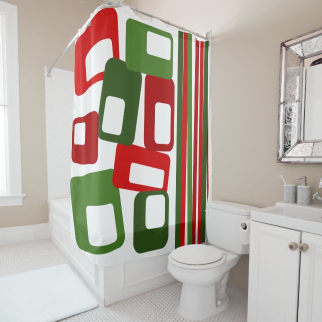 Lines and Rectangles  Shower Curtain (In Situ)