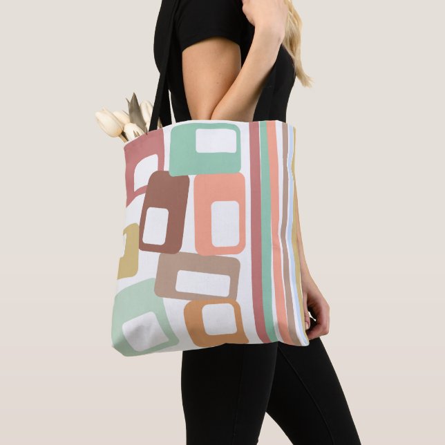 Lines and Rectangles  Tote Bag (Close Up)