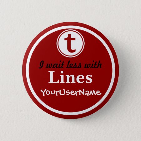 Lines Button - Design 1 (red)
