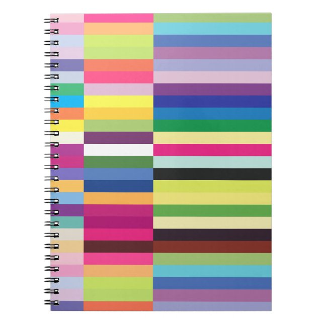 Lines Colorful Striped Multicolor Pattern Notebook (Front)