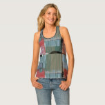 Lines Drawn On Wonky Boxes  Tank Top at Zazzle