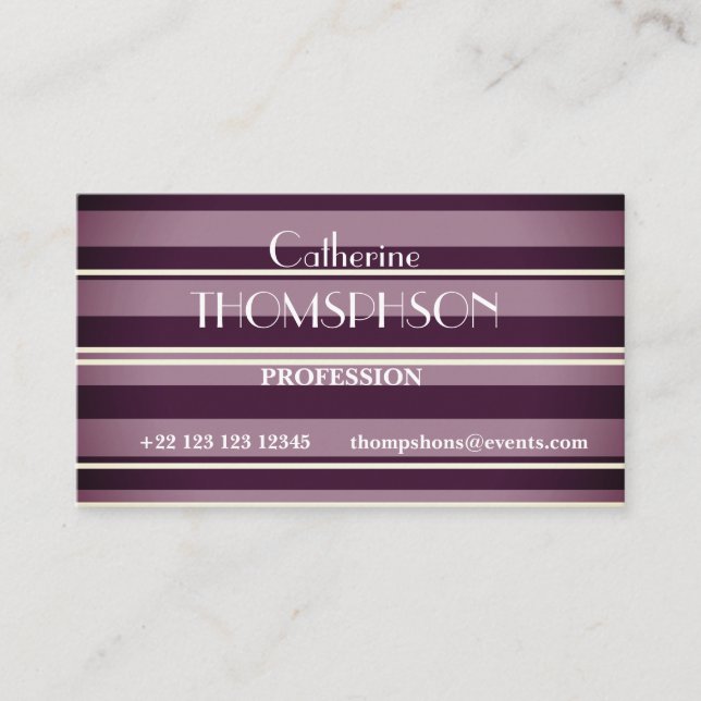 Lines  Elegant Business Cards (Front)