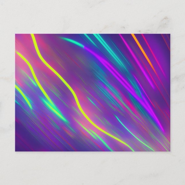 Lines in different Neon colors Postcard (Front)