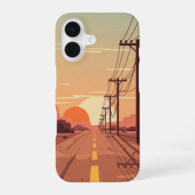 Lines Into Distance iPhone Case (Back)