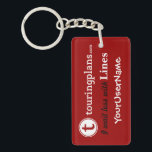 Lines Key Chain (Red)<br><div class="desc">TO CUSTOMIZE: (1) Click on the "Customize It!" button just below the key chain's picture. (2) On the RIGHT, under "Customize It!" - in the bar that says "YourUserName" - click on "Change text." (3) An "Add Text... " box will appear. Highlight "YourUserName" and type in your custom text. (4)...</div>