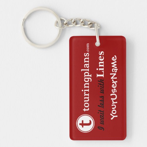 Lines Key Chain Red