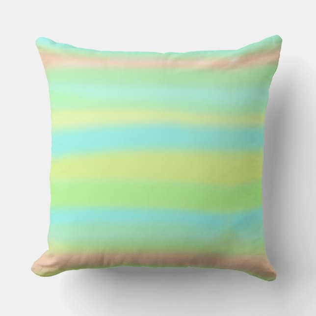 lines light green colors  throw pillow (Front)