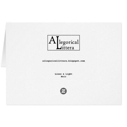 Lines & Light / Noir, card (Back Horizontal)