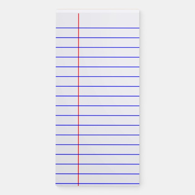 Lines Lined Ruled Fridge Magnetic Notepad (Front)
