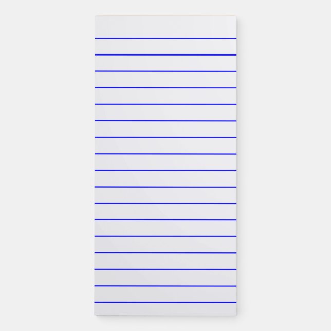 Lines Lined Ruled Fridge Magnetic Notepad (Front)