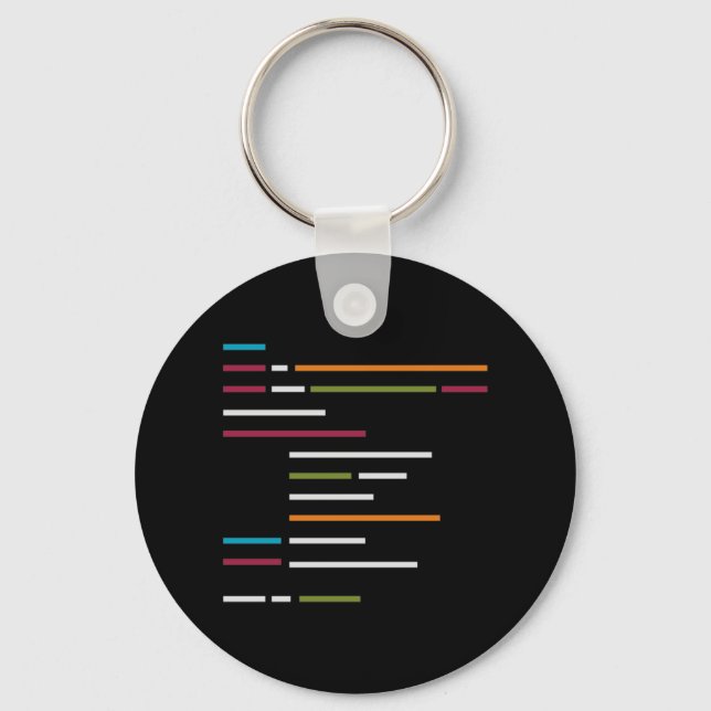Lines of Code on Dark Mode for Programming Lovers Keychain (Front)