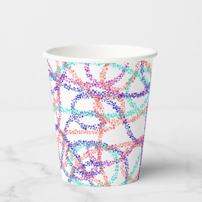 lines of colors paper cups (Front)