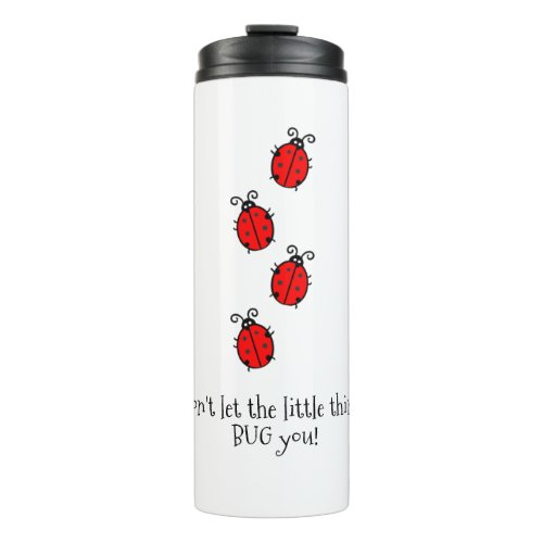 Lines of Ladybugs Design Thermal Tumbler