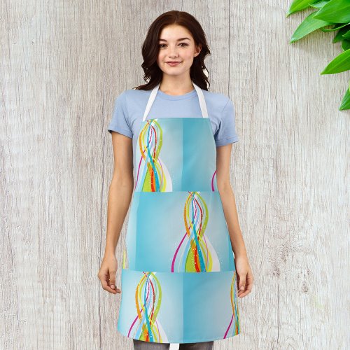 Lines of Rainbow Colours Apron