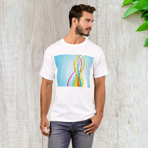 Lines of Rainbow Colours T_Shirt